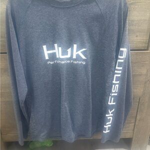 Huk Blue Performance Long Sleeve Shirt